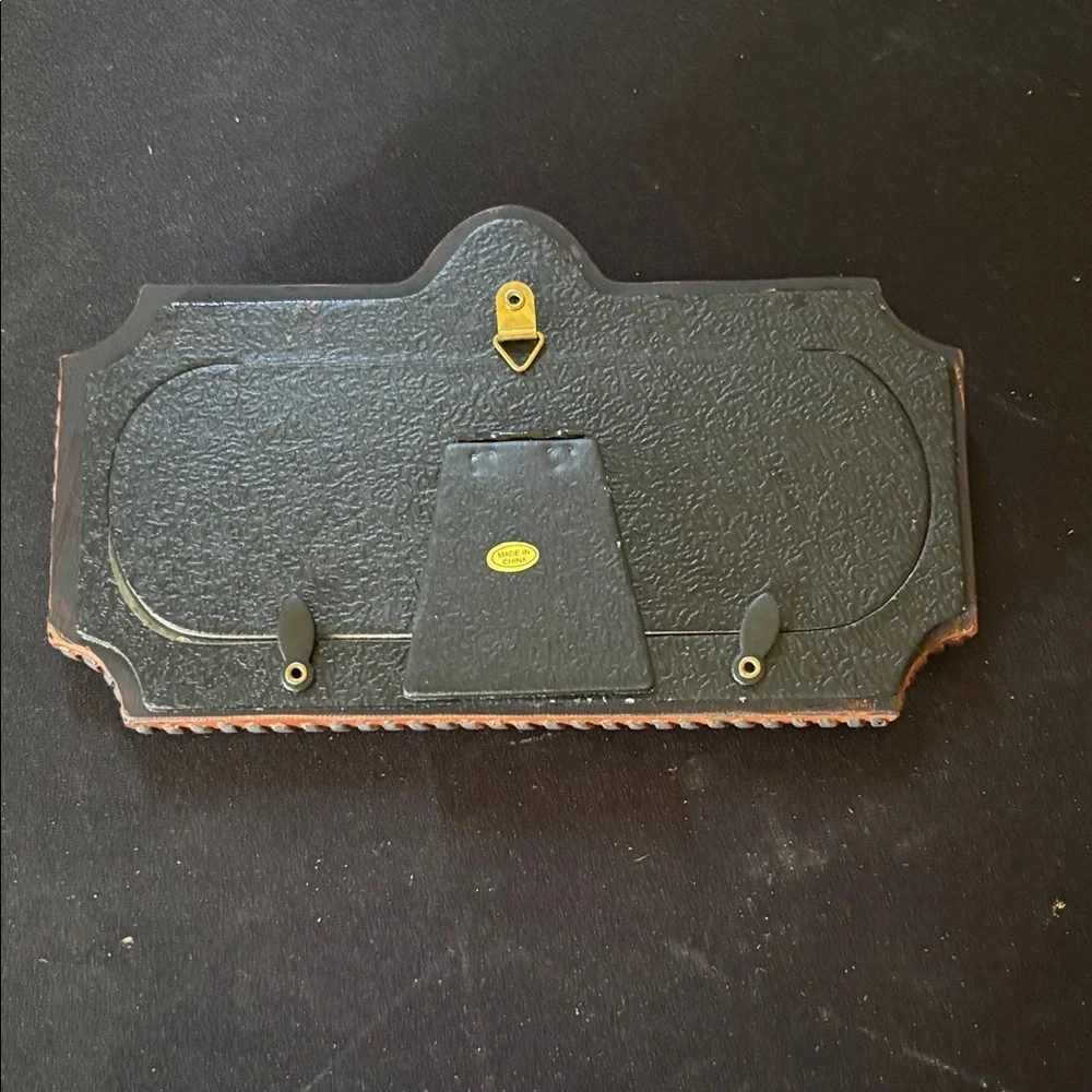 Western Horse Triple Photo Frame with Horseshoe Accents